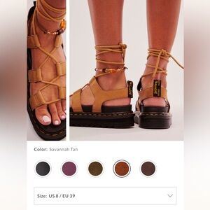 nartilla flatform sandal, dr. martens